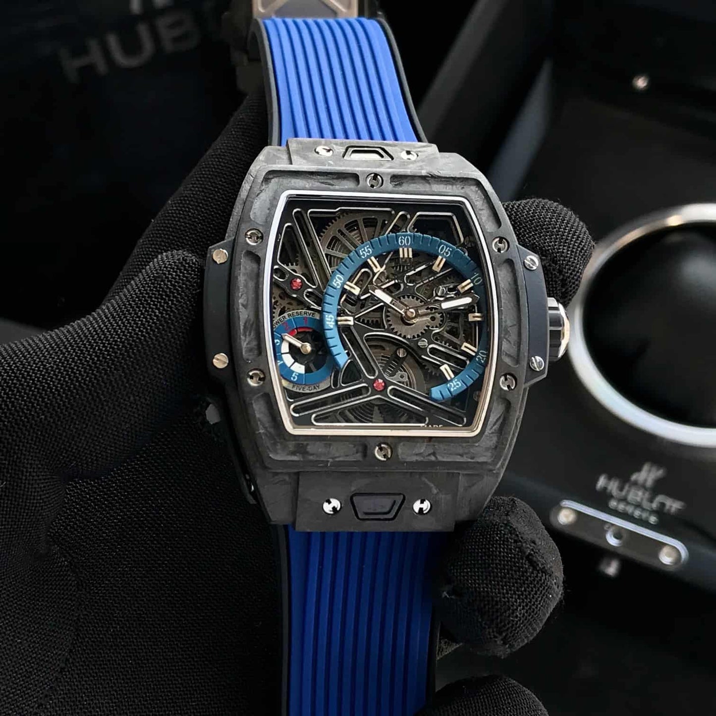 Hublot Spirit of Big Bang – Skeleton Dial | Blue Rubber Strap | Men's Luxury Watch