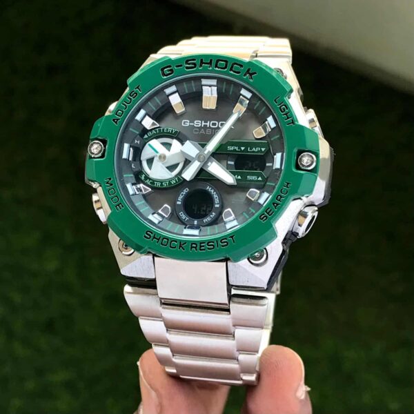 Casio Gshock G-Steel GST-B400 Stainless Steel Green Dial Men’s Watch