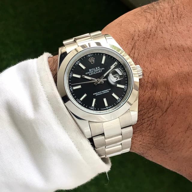 Rolex Daytona Date Just 41 Stainless Steel Silver Black Dial Automatic Master Quality Mens Watch