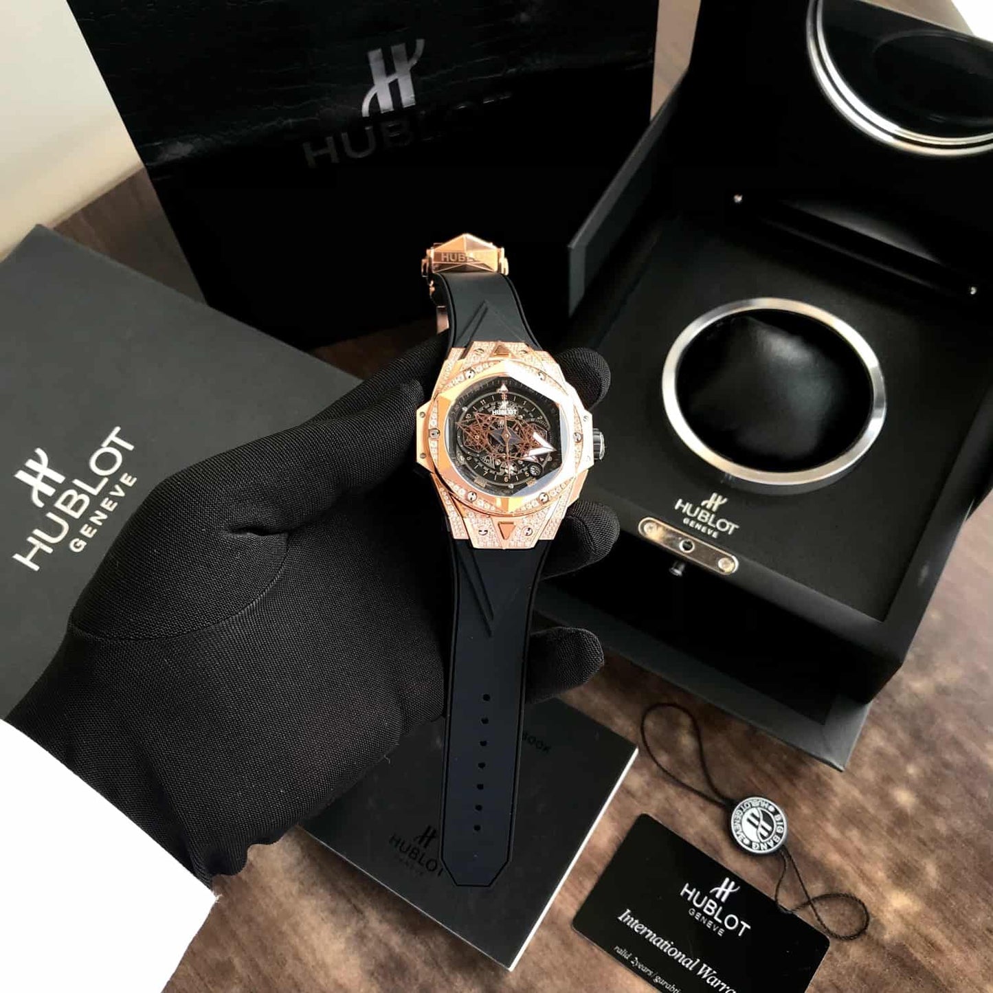Hublot Big Bang – Rose Gold & Diamond Skeleton Dial | Men's Luxury Watch