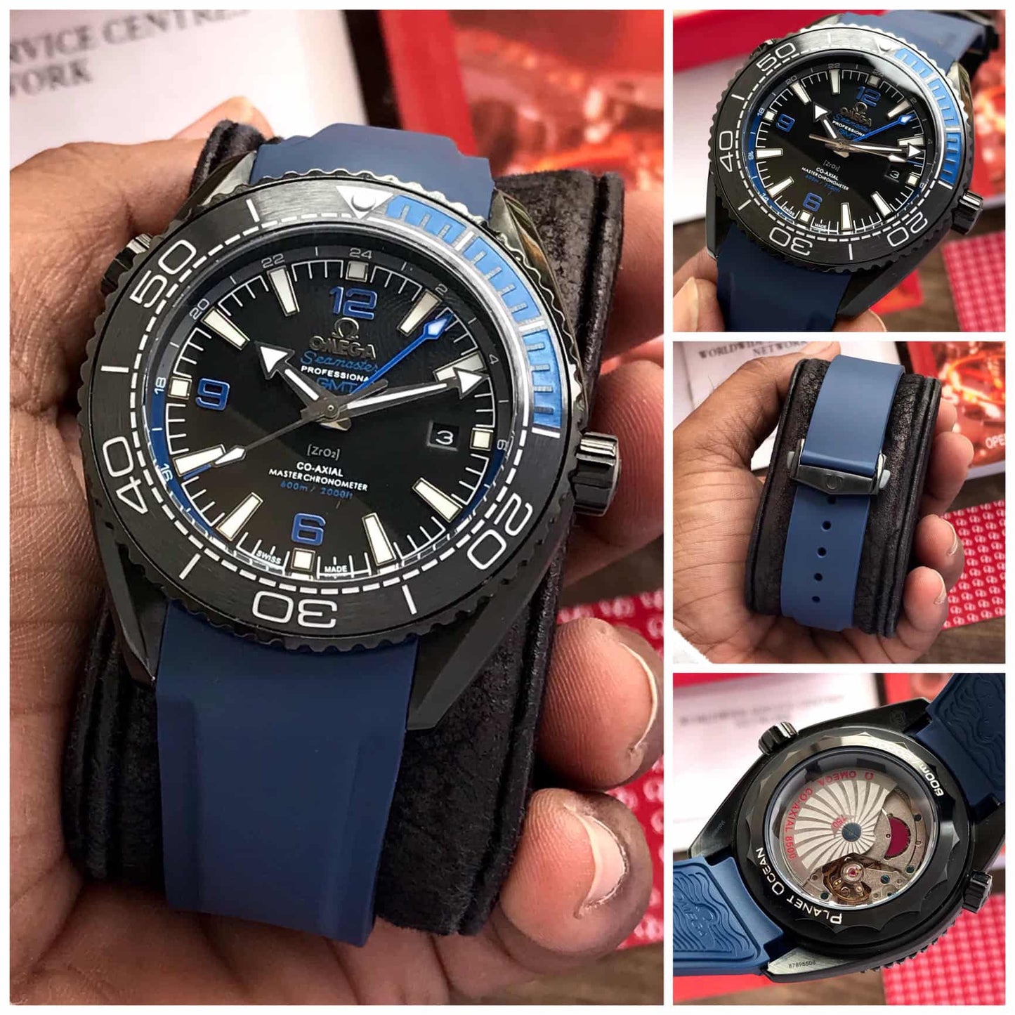 Omega Seamaster Co-Axial GMT Deep Blue Automatic Mens Watch
