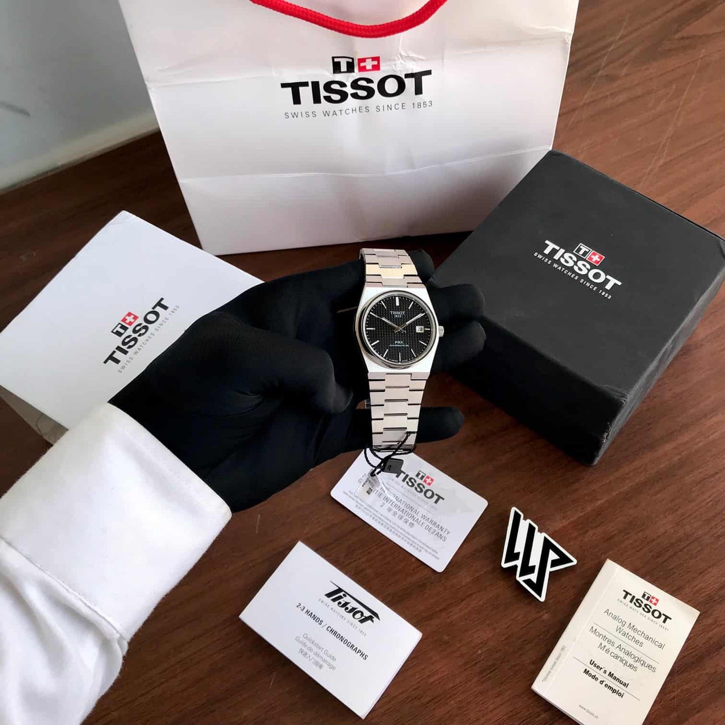 Tissot PRX Powermatic Japanese Black Dial Automatic Mens Watch