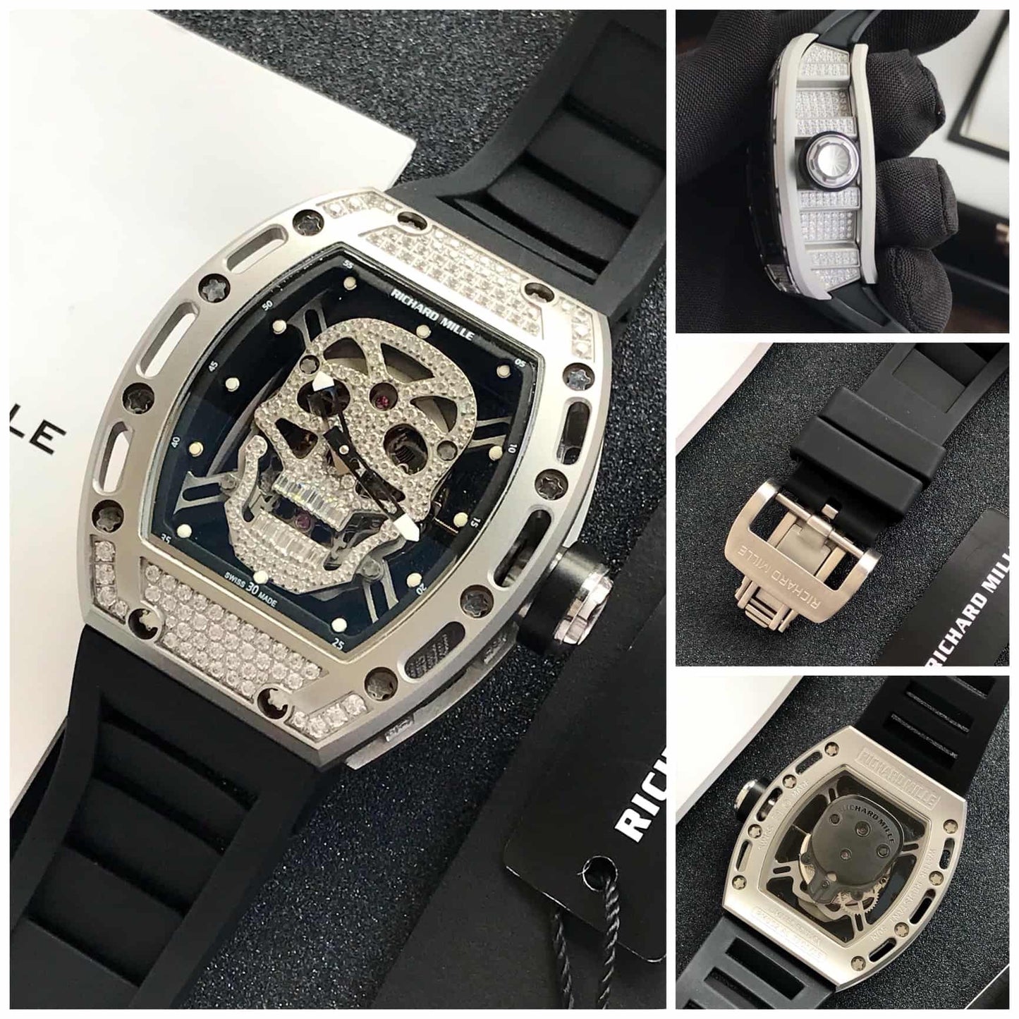 Richard Mille RM052 Skull White Diamond Semi ETA Machinery