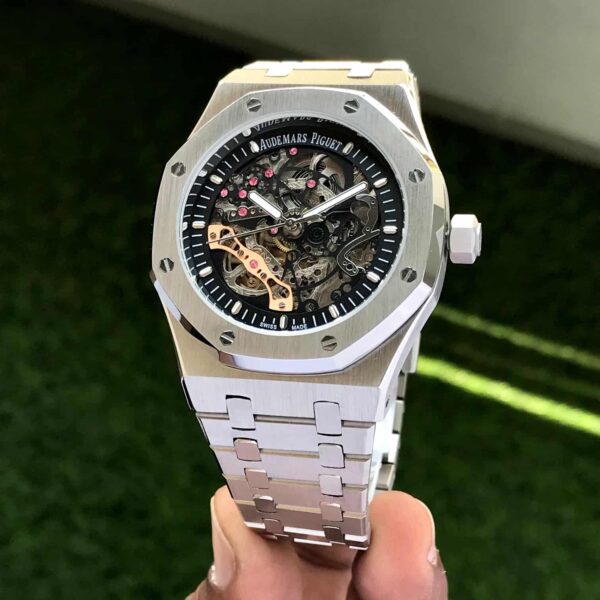 Audemars Piguet Royal Oak Open Worked Silver Skeleton Dial Automatic Men’s