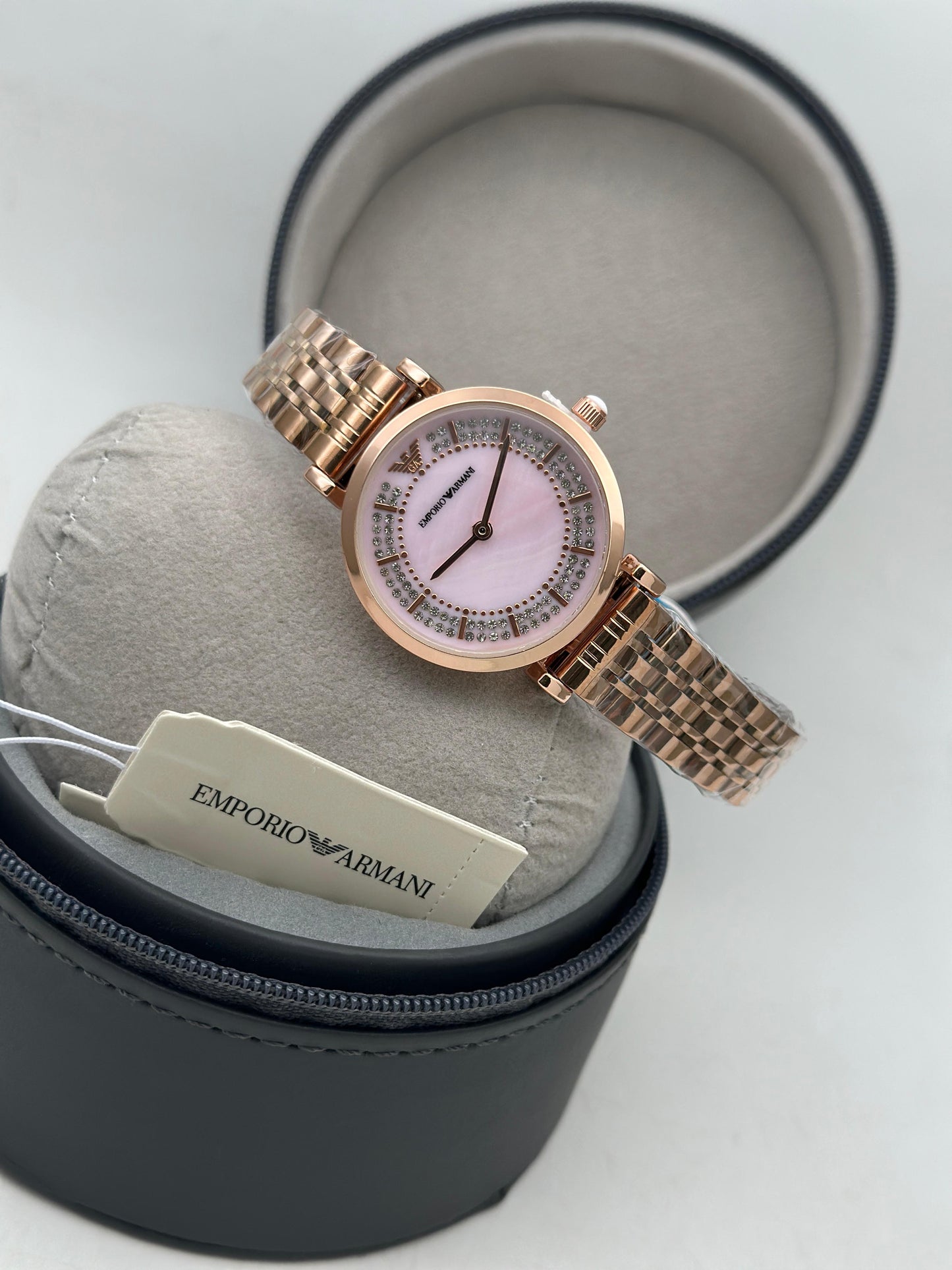 Emporio Armani Rose Gold Women's Watch – Pink Mother-of-Pearl Dial