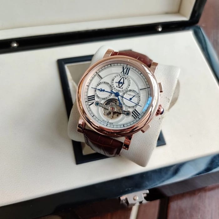 Cartier Celeste Tourbillon – Rose Gold & Cognac Elegance