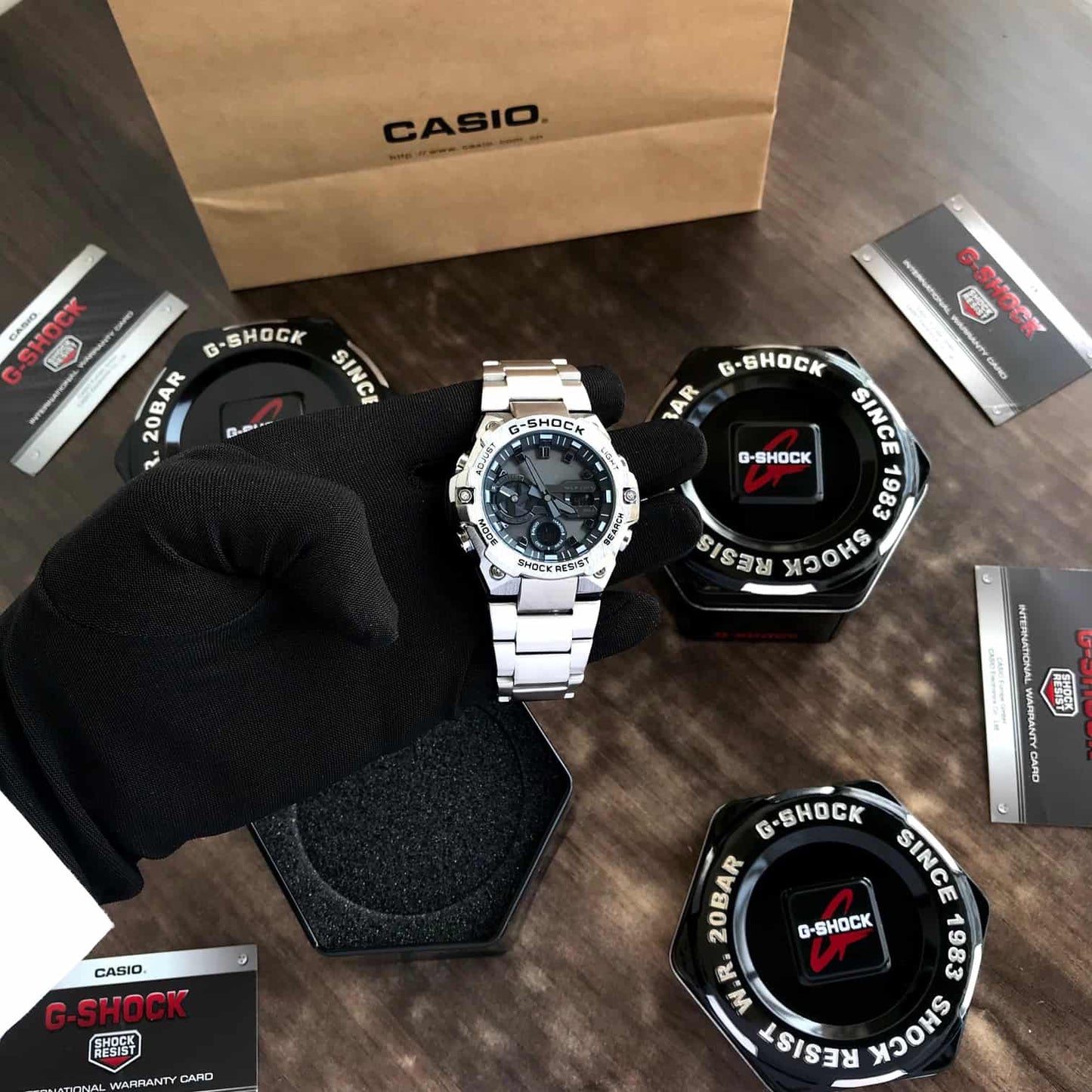 Casio Gshock G-Steel GST-B400 Stainless Steel Grey Dial Men’s Watch