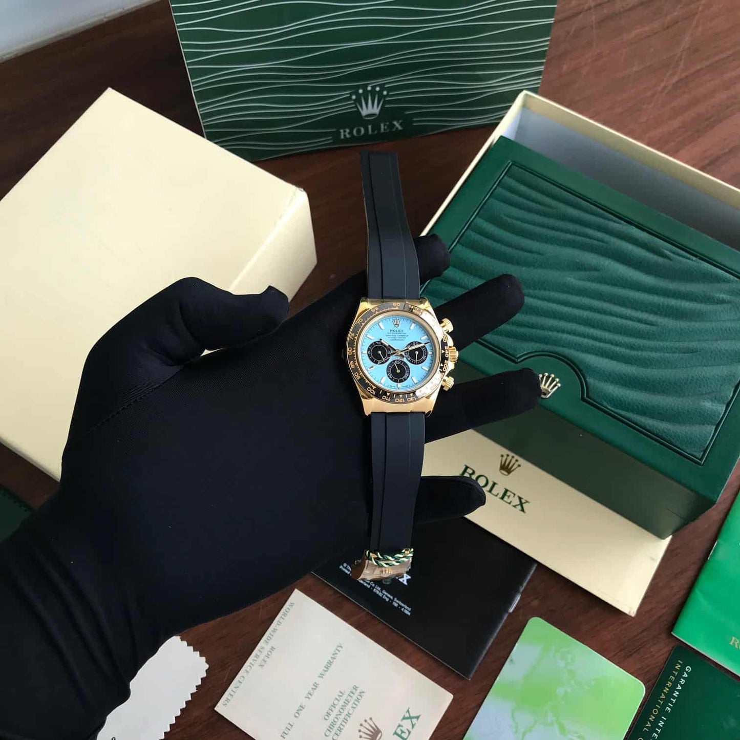 Rolex Cosmograph Daytona Turquoise Blue Dial Men’S Watch