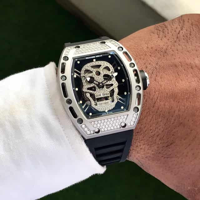 Richard Mille RM052 Skull White Diamond Semi ETA Machinery