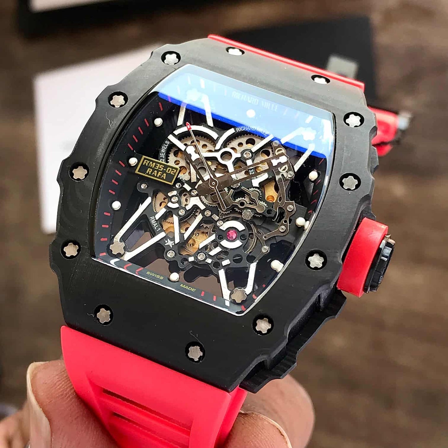 Richard Mille RM 35-02 Rafa Premiums Carbon Body Light Weight Automatic Mens Watch
