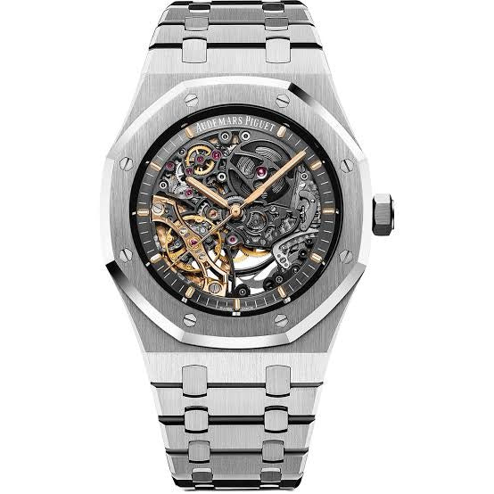Audemars Piguet Royal Oak Open Worked Silver Skeleton Dial Automatic Men’s