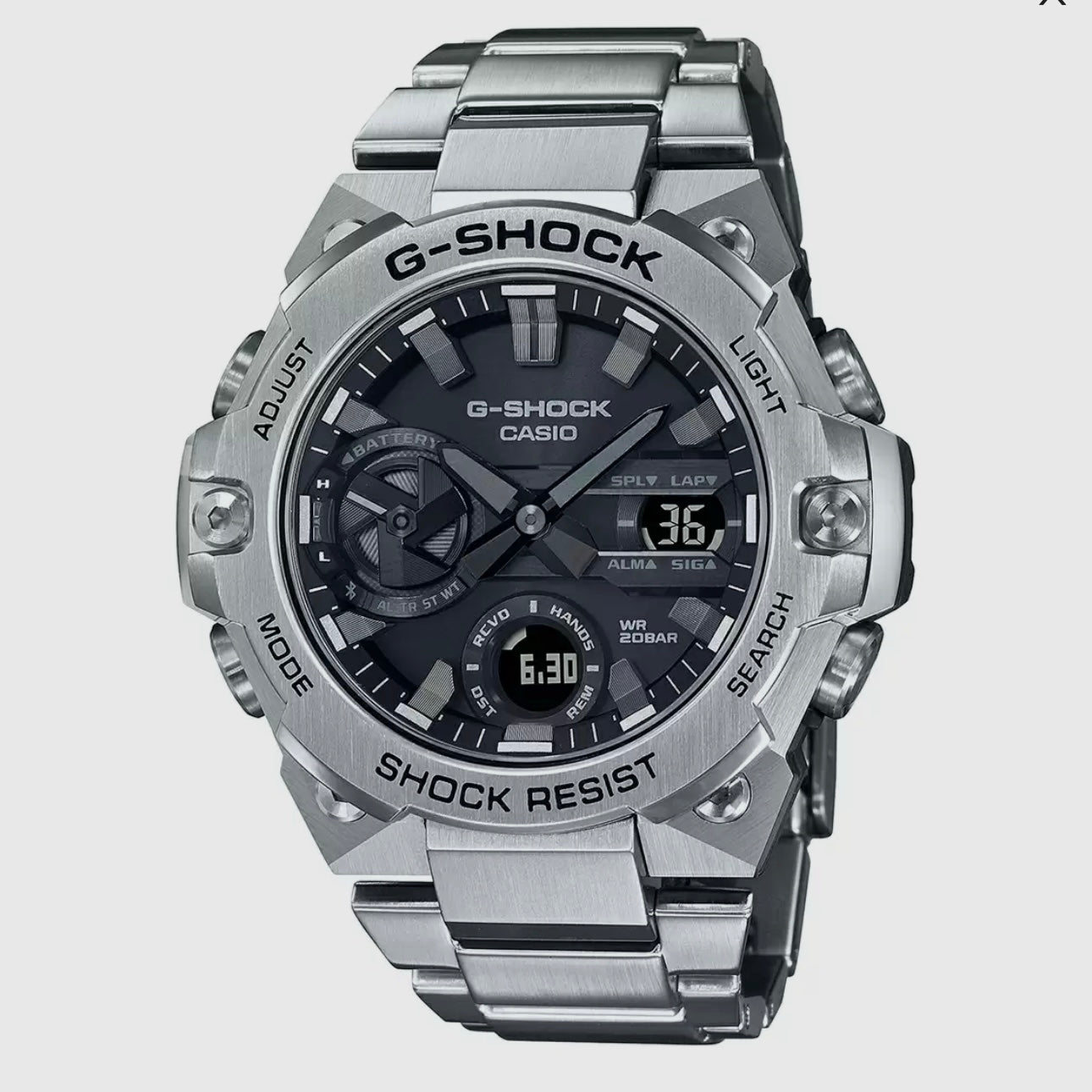 Casio Gshock G-Steel GST-B400 Stainless Steel Grey Dial Men’s Watch