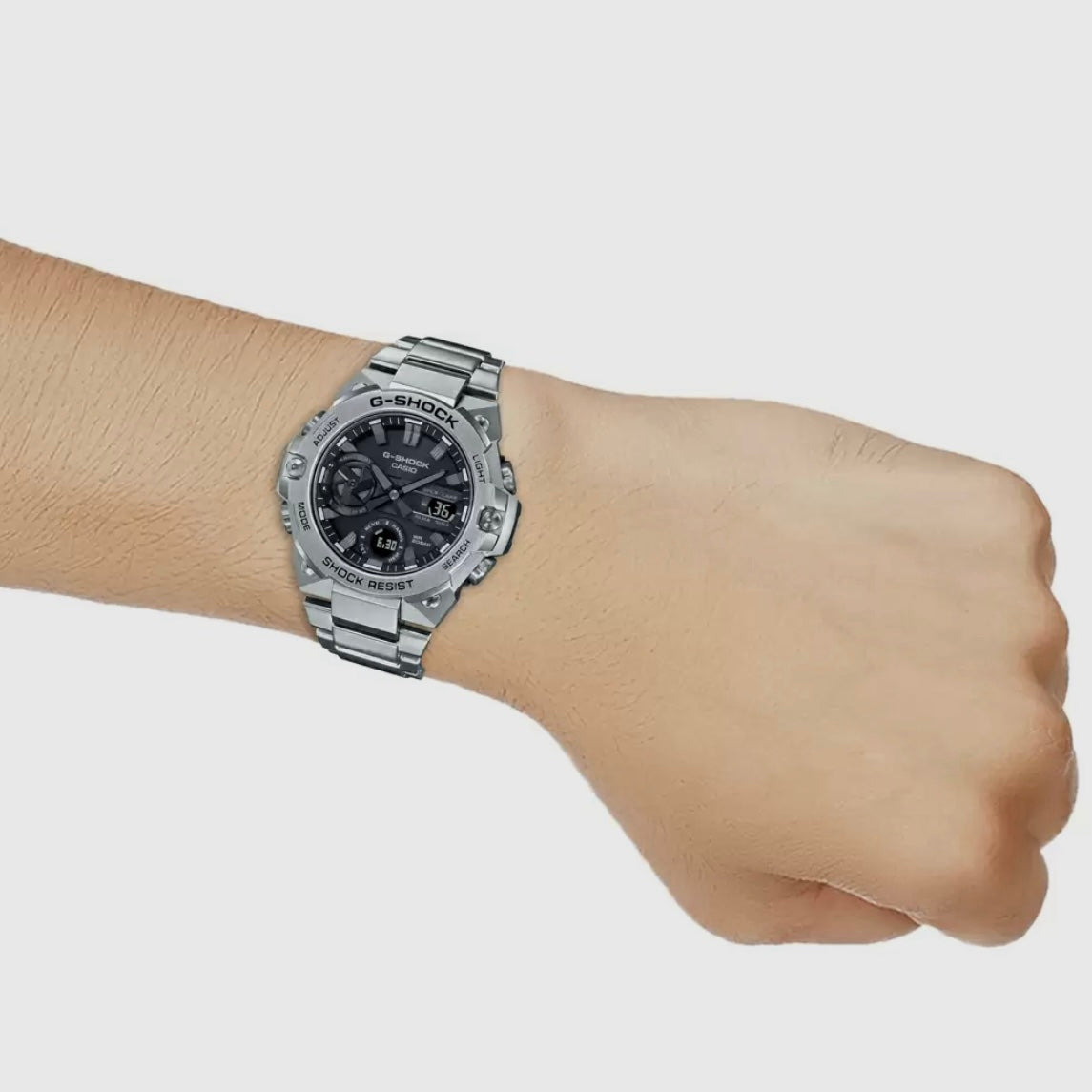 Casio Gshock G-Steel GST-B400 Stainless Steel Grey Dial Men’s Watch
