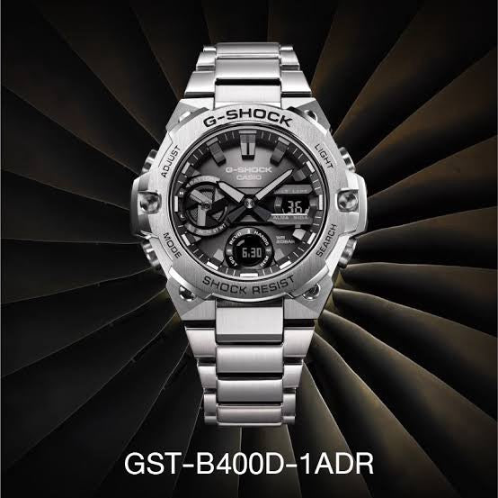 Casio Gshock G-Steel GST-B400 Stainless Steel Grey Dial Men’s Watch