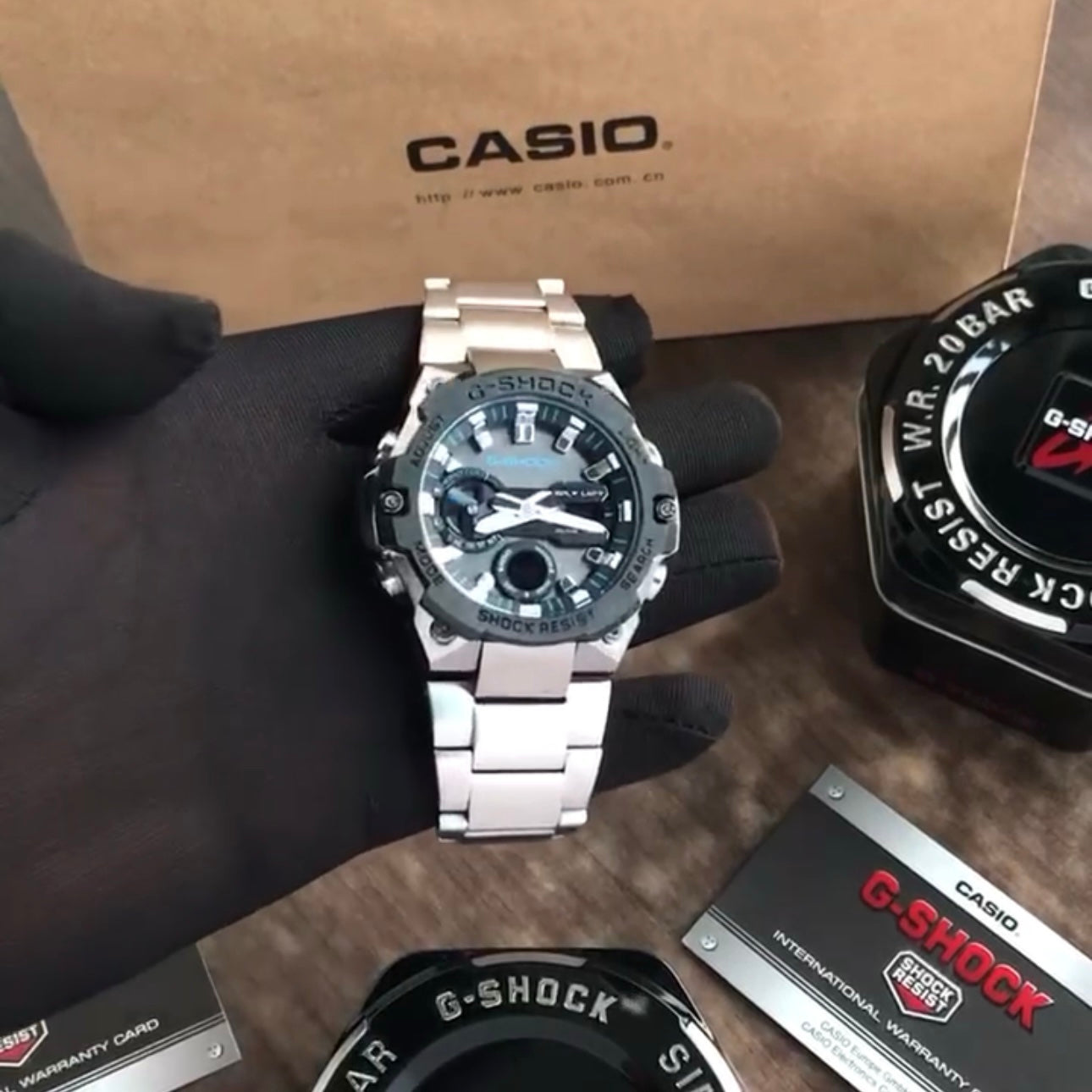 Casio Gshock G-Steel GST-B400 Stainless Steel Black Dial Men’s Watch