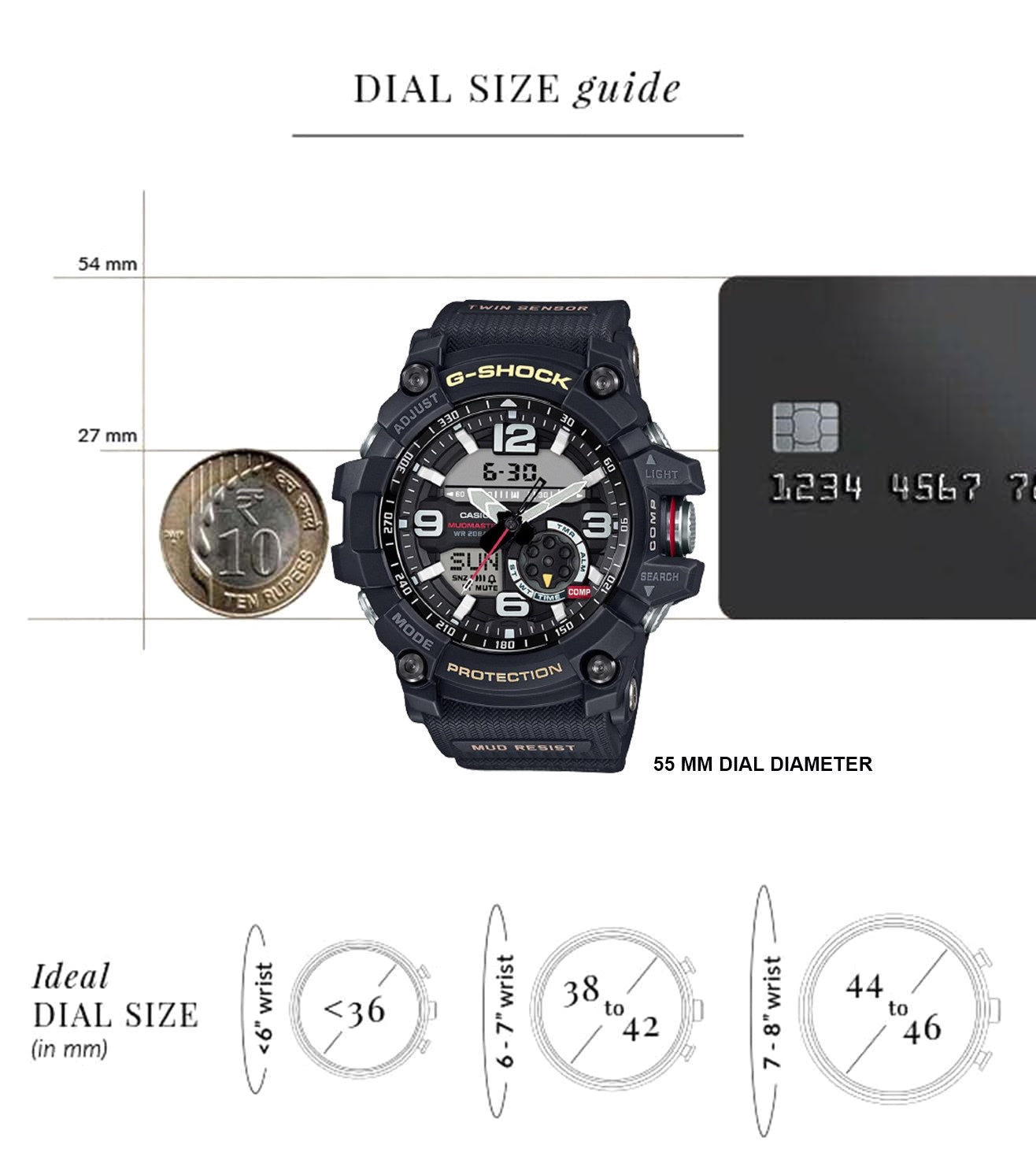 Casio G-Shock Mudmaster GG-1000-1ADR Black Analog-Digital Dial Black Resin Strap Men’s Watch G660