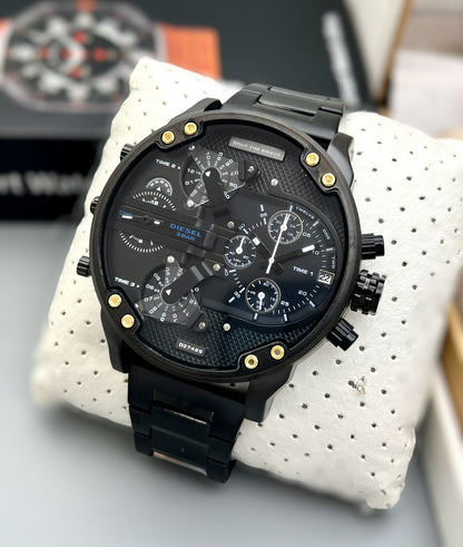 Diesel DZ7428 Multi-Time Oversized Chronograph Watch – 3 Time Zones