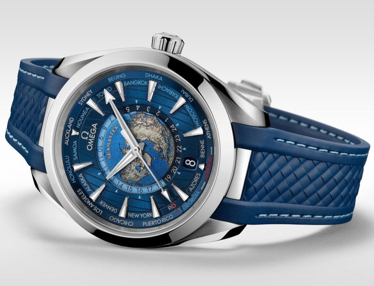 Omega Seamaster Aqua Terra Worldtimer – Blue Globe Edition