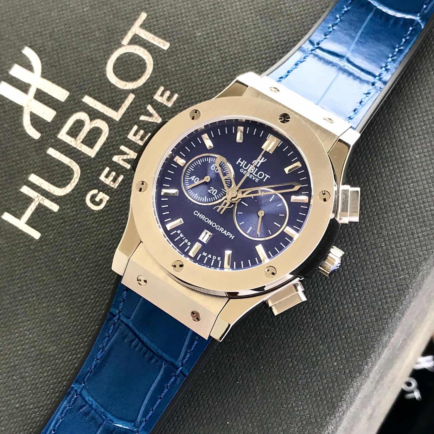Hublot Classic Fusion Chronograph – Blue Dial | Stainless Steel | Men's Luxury Watch