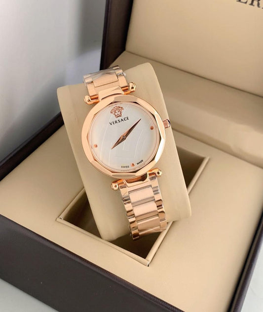 Luxury Versace Swiss Made Rose Gold Women's Watch