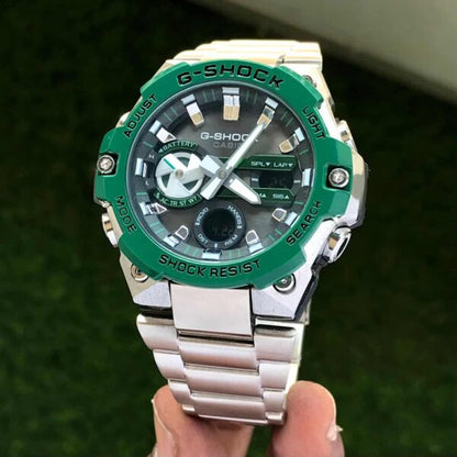 Casio Gshock G-Steel GST-B400 Stainless Steel Green Dial Men’s Watch