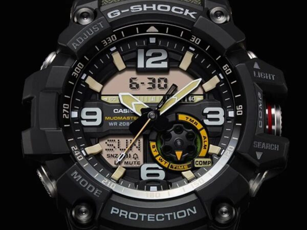 Casio G-Shock Mudmaster GG-1000-1A3DR Black Analog-Digital Dial Green Resin Strap Men’s Watch G662
