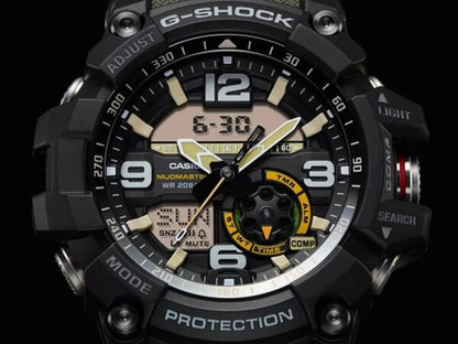 Casio G-Shock Mudmaster GG-1000-1A3DR Black Analog-Digital Dial Green Resin Strap Men’s Watch G662