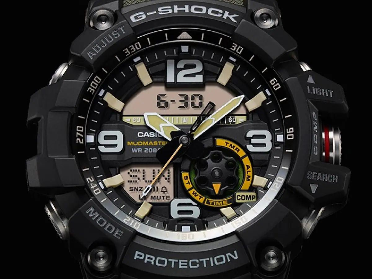 Casio G-Shock Mudmaster GG-1000-1A3DR Black Analog-Digital Dial Green Resin Strap Men’s Watch G662