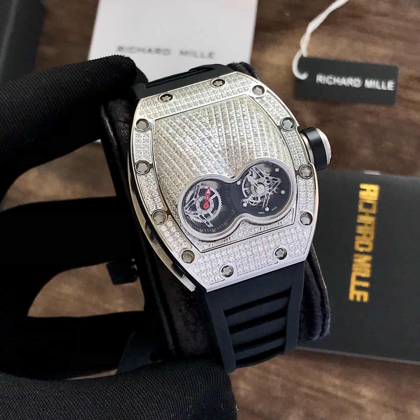 Richard Mille Diamond Tonneau – Dual Dial Skeleton Edition