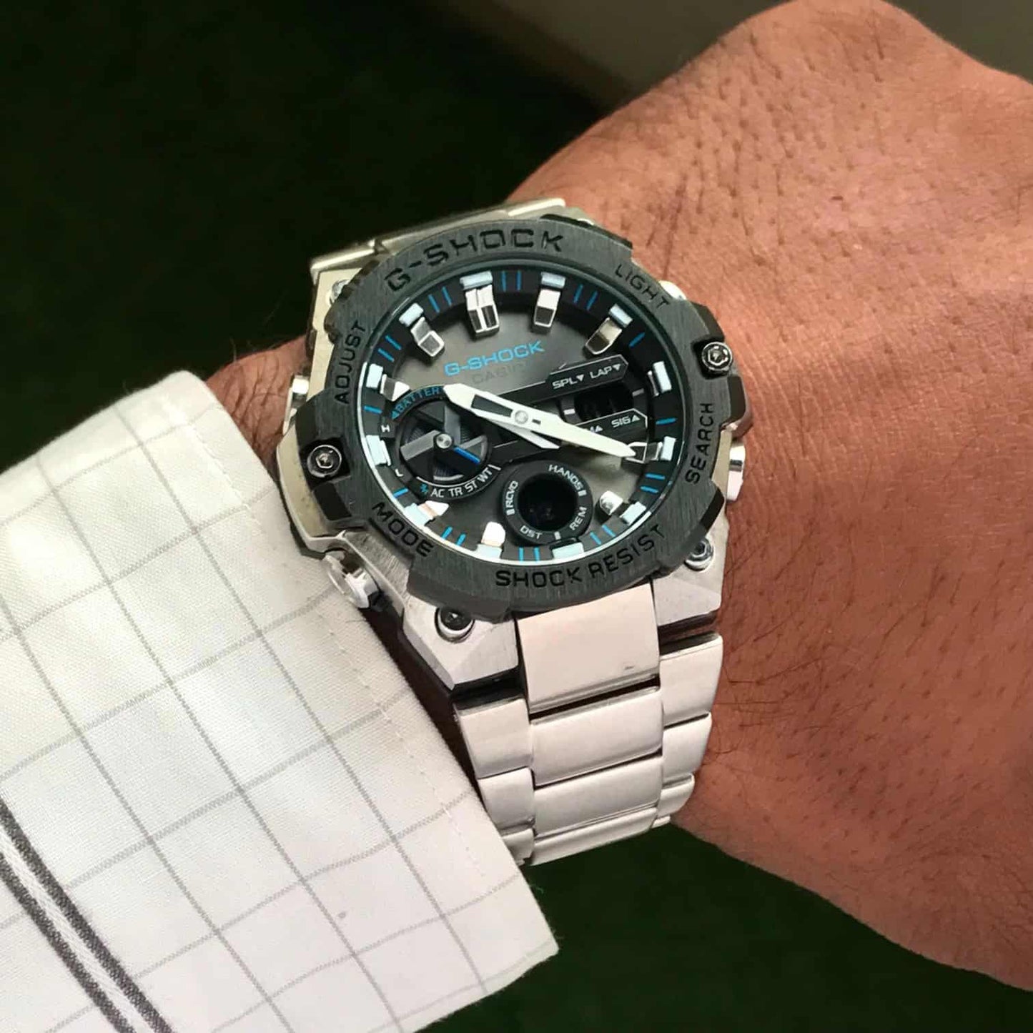 Casio Gshock G-Steel GST-B400 Stainless Steel Black Dial Men’s Watch