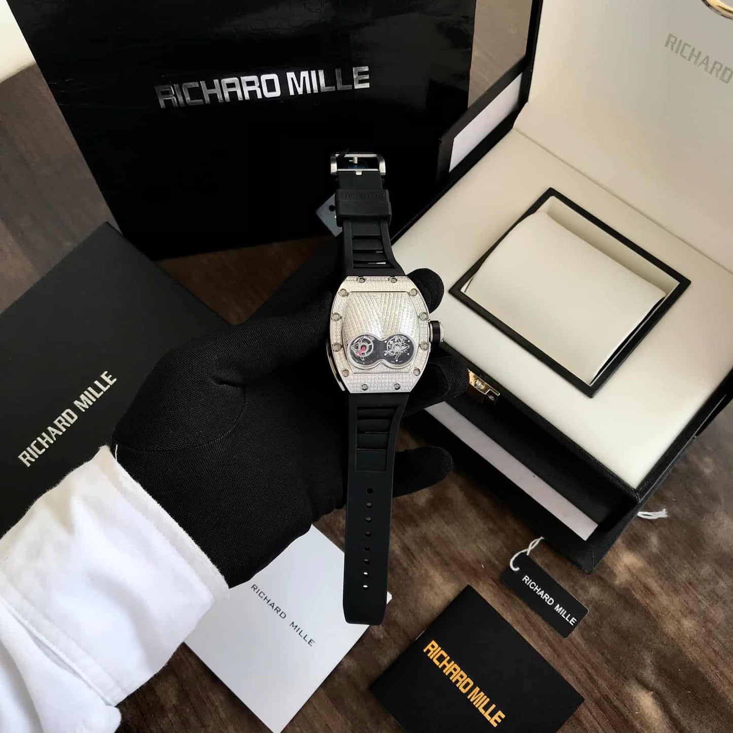 Richard Mille Diamond Tonneau – Dual Dial Skeleton Edition