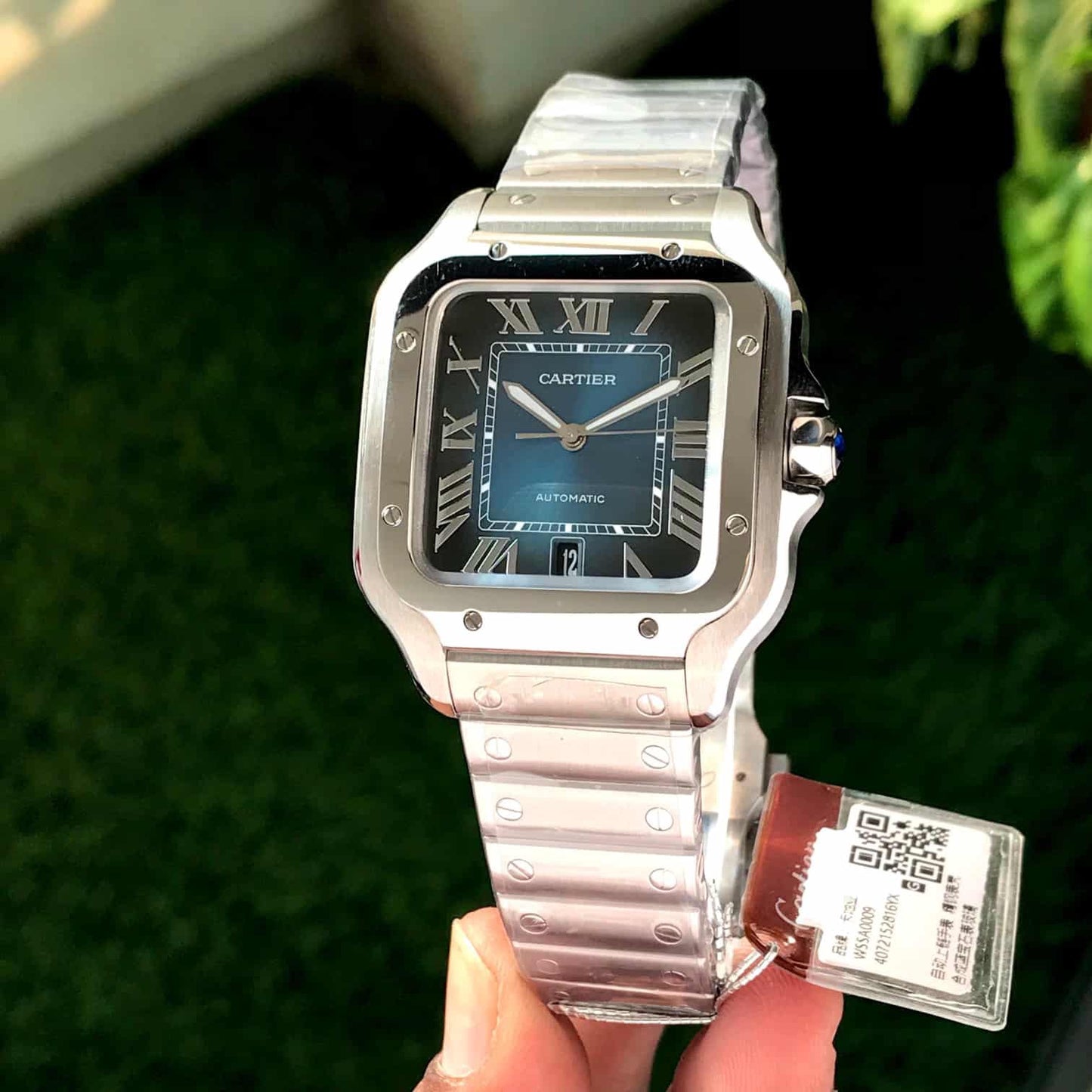 Cartier Santos Bleu – Automatic Steel Icon