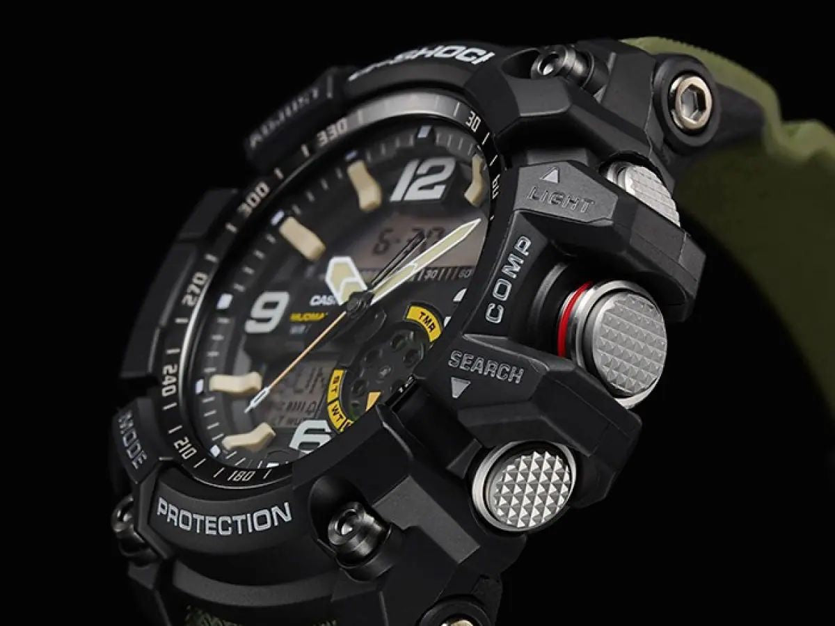 Casio G-Shock Mudmaster GG-1000-1A3DR Black Analog-Digital Dial Green Resin Strap Men’s Watch G662