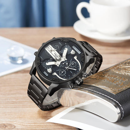 Diesel DZ7428 Multi-Time Oversized Chronograph Watch – 3 Time Zones