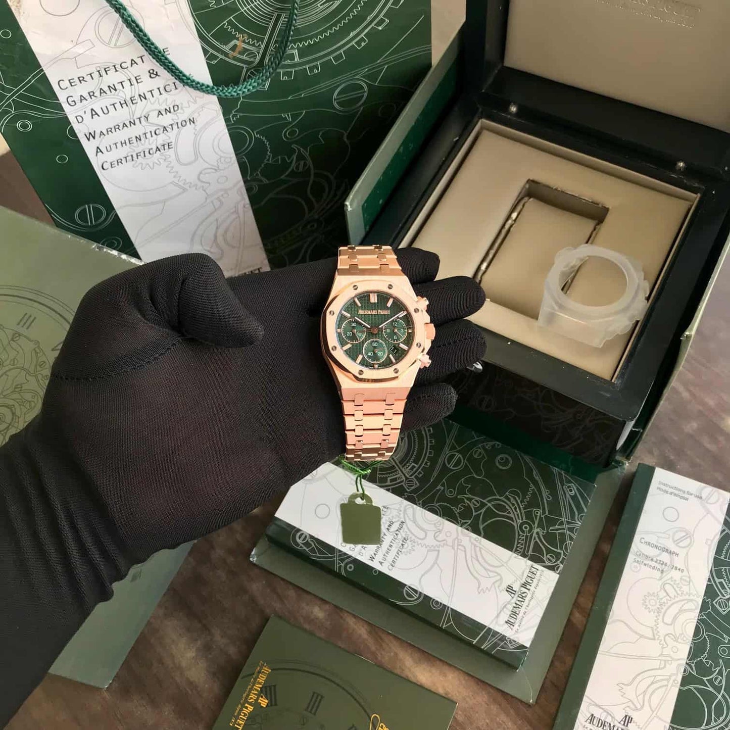 Audemars Piguet Royal Oak Chronograph – Rose Gold Green Dial Edition