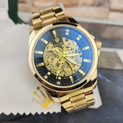 Rolex Skeleton Automatic Gold Watch