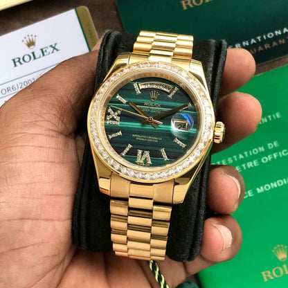Rolex Day-Date Majestic – Emerald Gold Diamond Edition