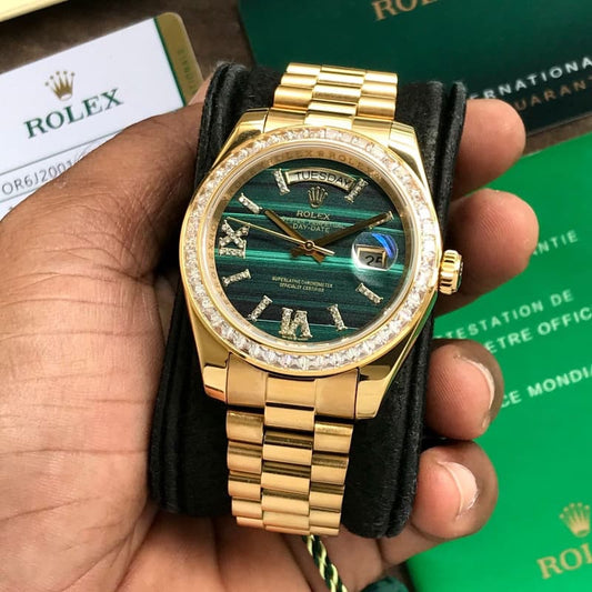 Rolex Day-Date Majestic – Emerald Gold Diamond Edition