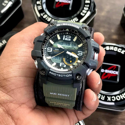 Casio G-Shock Mudmaster GG-1000-1A3DR Black Analog-Digital Dial Green Resin Strap Men’s Watch G662
