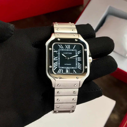 Cartier Santos Noire – Automatic Steel Icon