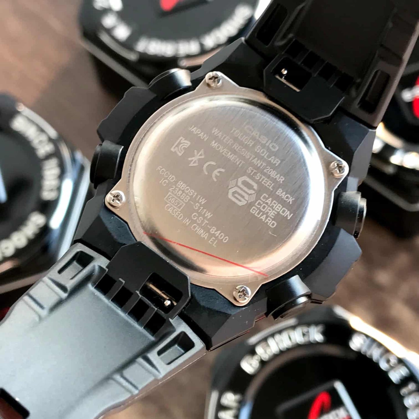 Casio Gshock B-400 Round Full Black Mens Watch