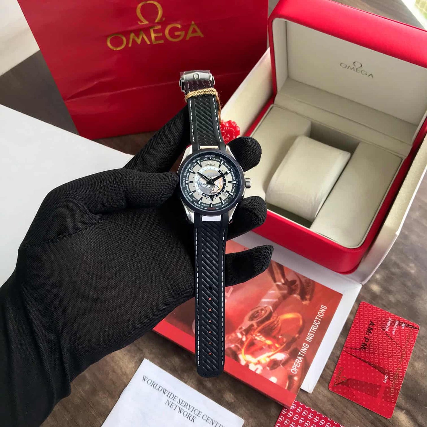 Omega Seamaster Worldtimer TerraLux – Black Rubber Edition