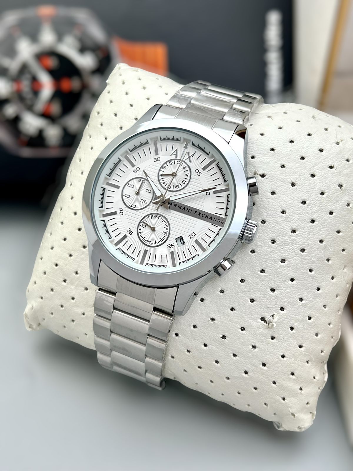 Armani Exchange AX Stainless Steel Chronograph Men’s Watch – Silver Edition