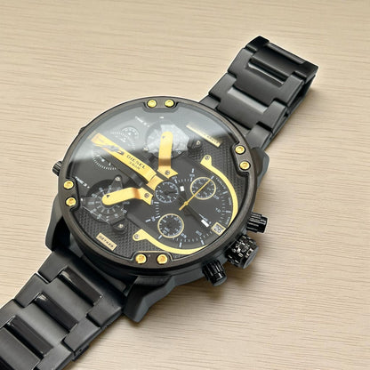 Diesel DZ7428 Multi-Time Oversized Chronograph Watch – 3 Time Zones