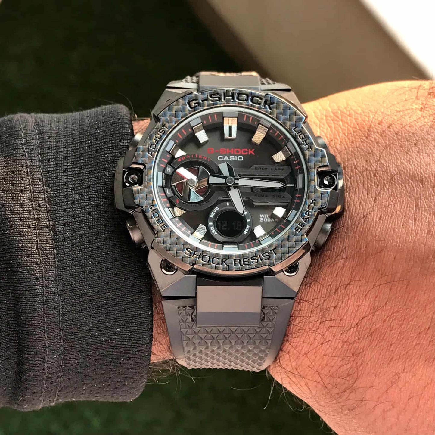 Casio Gshock B-400 Round Full Black Mens Watch