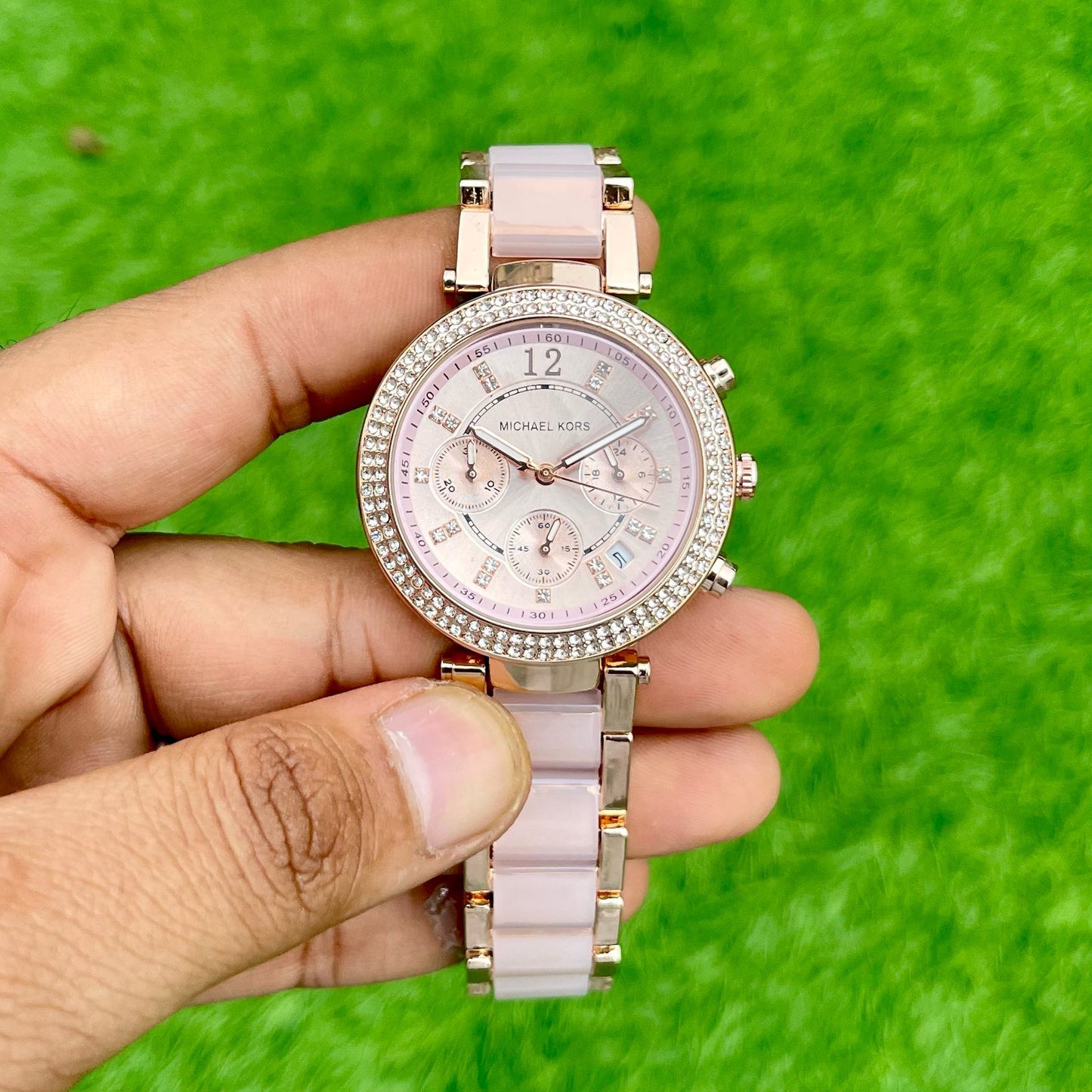 Michael Kors Chronograph Watch – Pink Dial