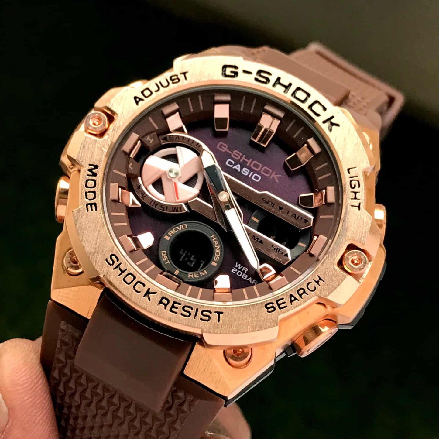 Casio Gshock Gravitymaster GR B100-1A4ER Rosegold Dial Mens Watch