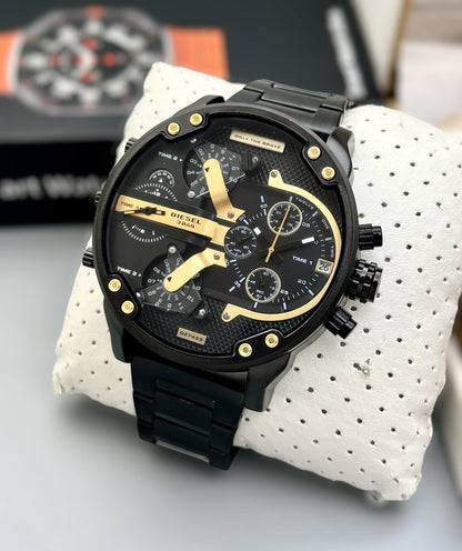 Diesel DZ7428 Multi-Time Oversized Chronograph Watch – 3 Time Zones
