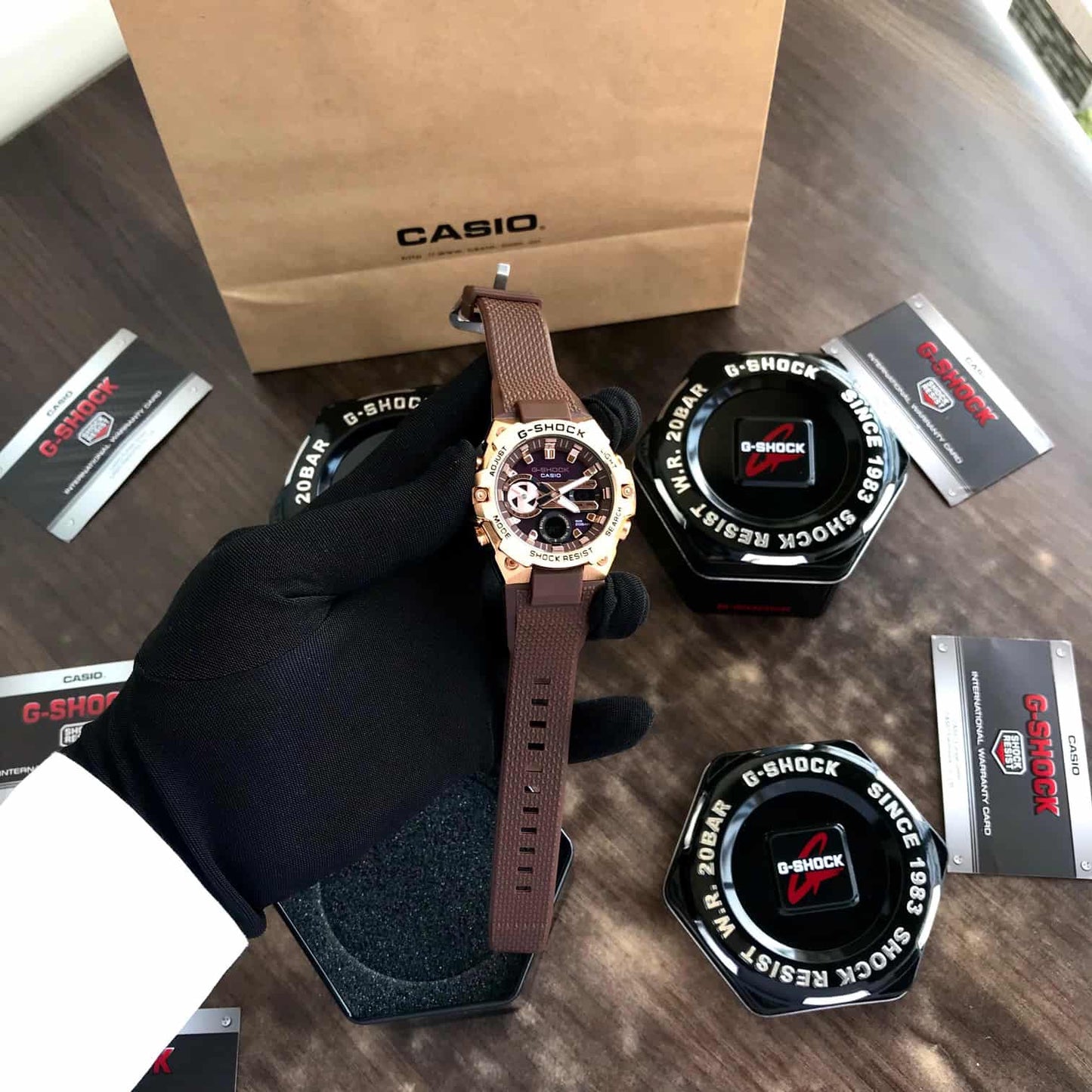 Casio Gshock Gravitymaster GR B100-1A4ER Rosegold Dial Mens Watch