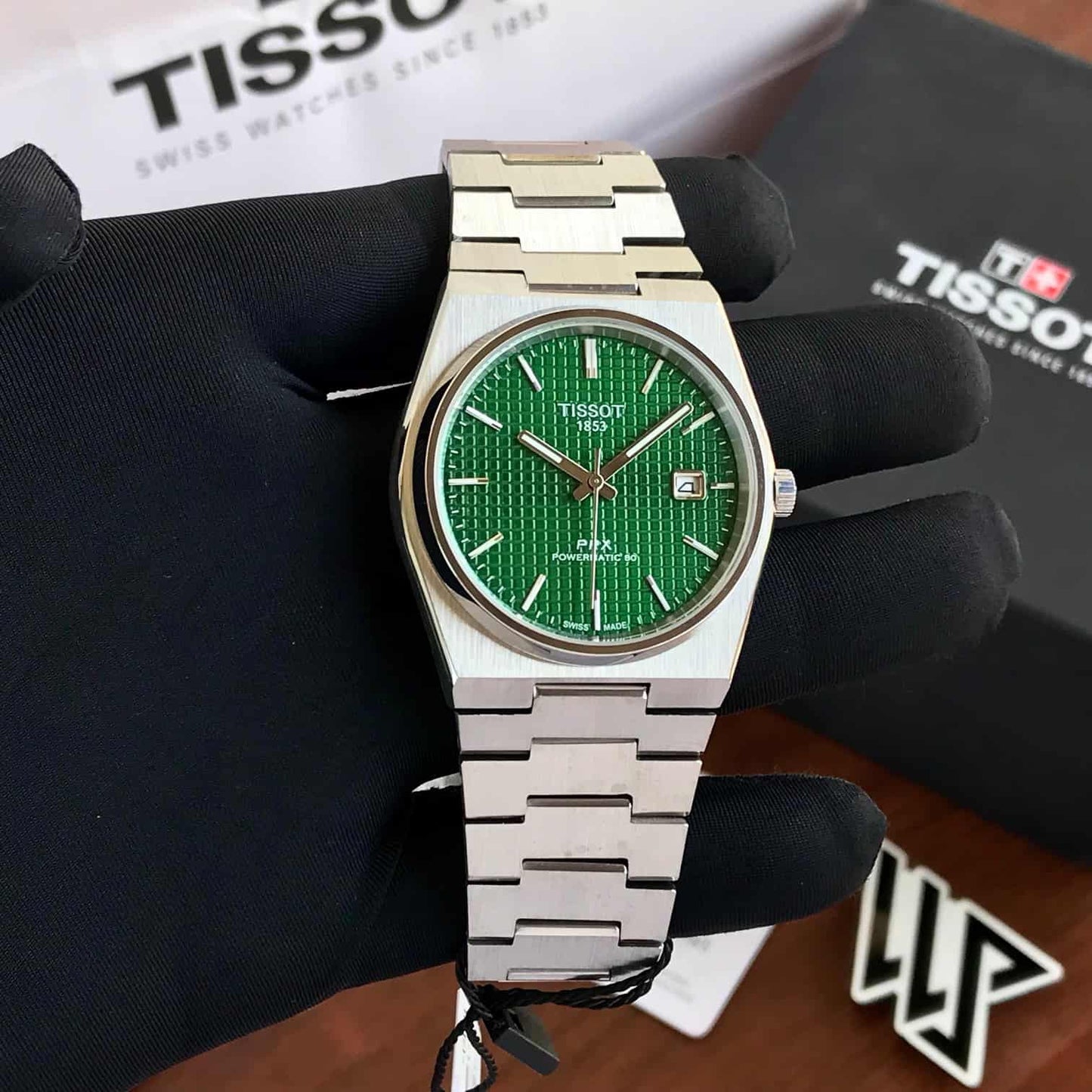 Tissot PRX Powermatic Japanese Green Dial Automatic Mens Watch